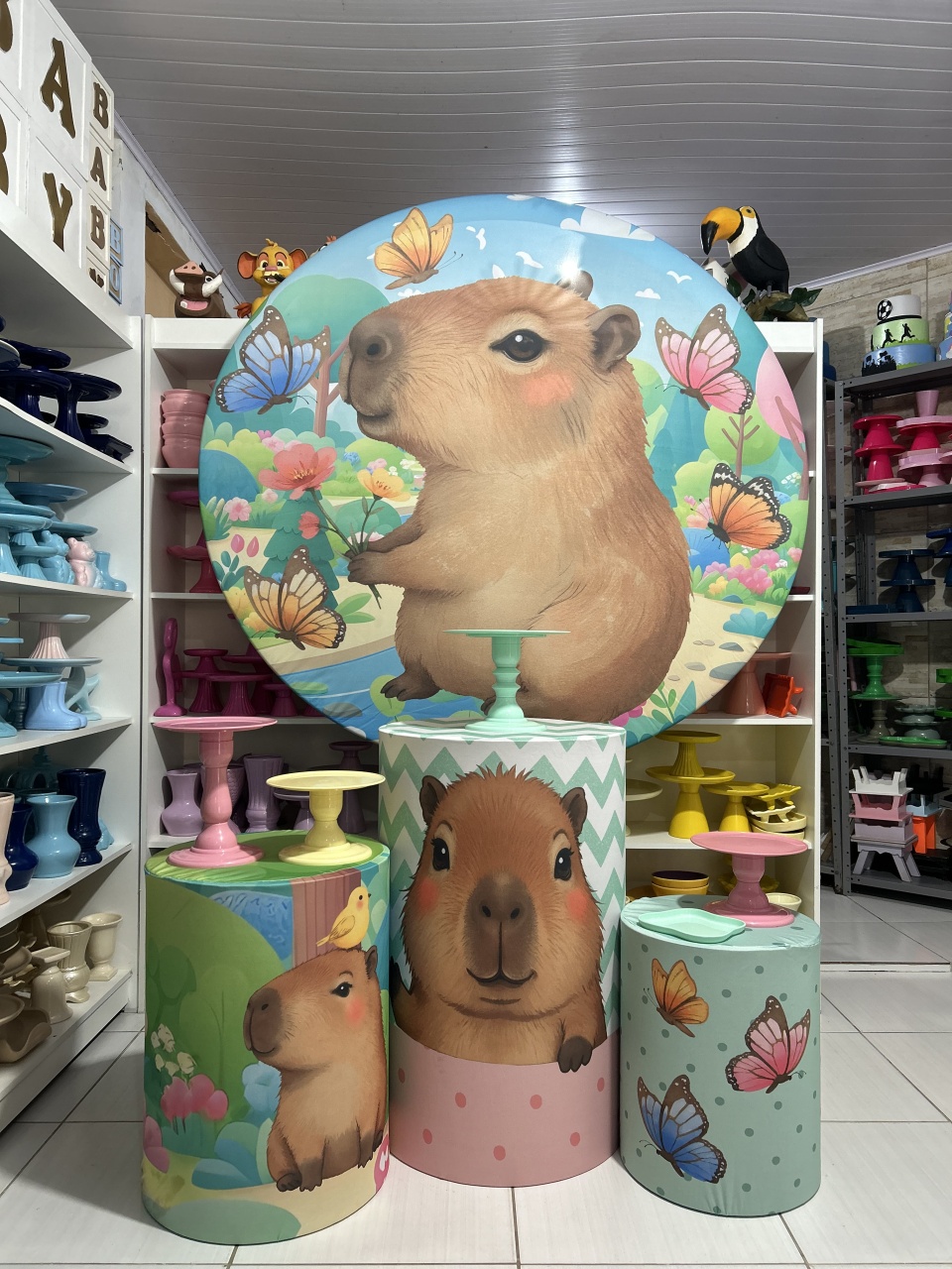 Capivara Jardim Kit 1 - Pegue e monte da Fada Madrinha decorações 
