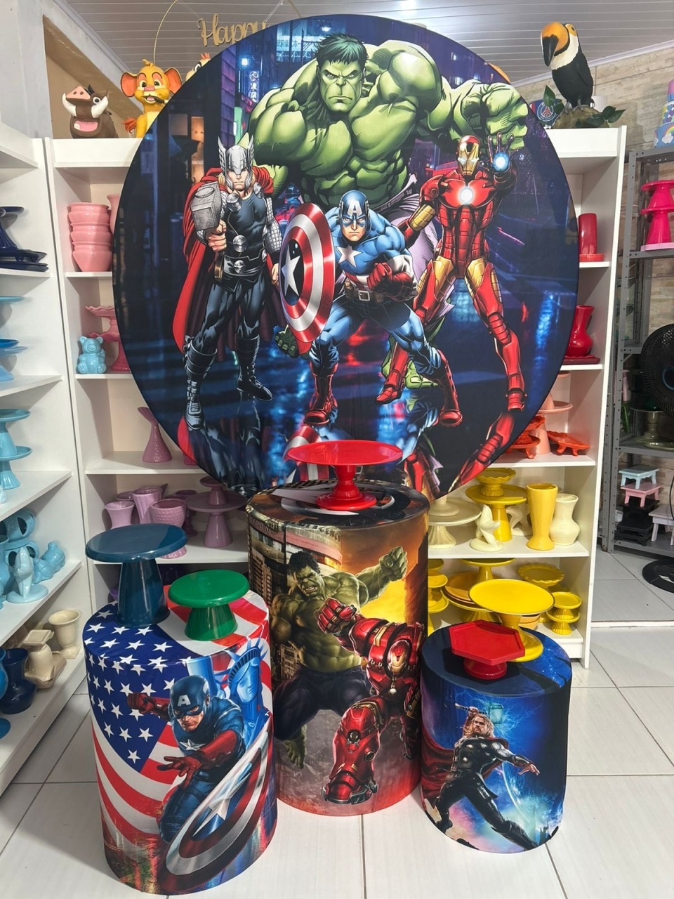 Vingadores Kit 1 - Pegue e monte da Fada Madrinha decorações 