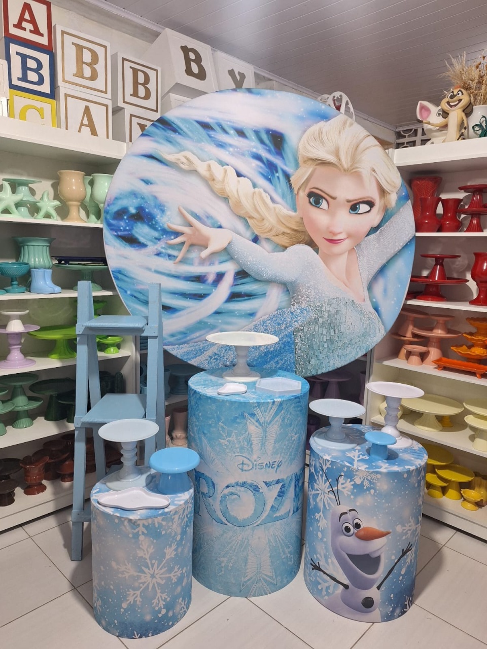 Kit Elsa Frozen - Pegue e monte da Fada Madrinha decorações 