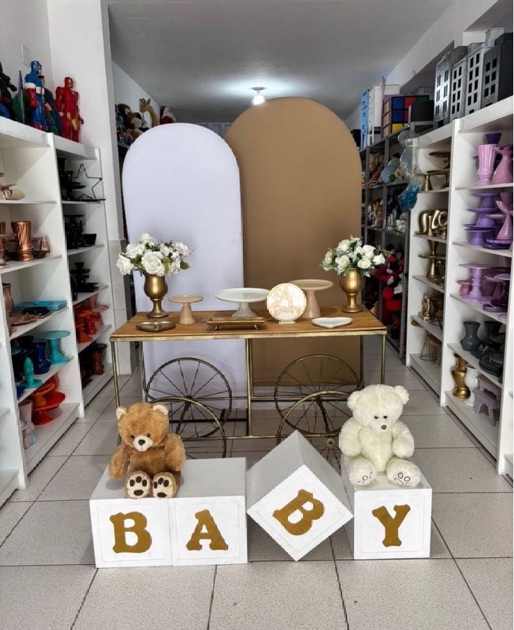 Chá Bebe Revelação Mesa Bicicleta  - Pegue e monte da Fada Madrinha decorações 