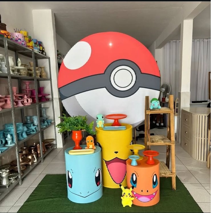 Pokémon Bola  - Pegue e monte da Fada Madrinha decorações 