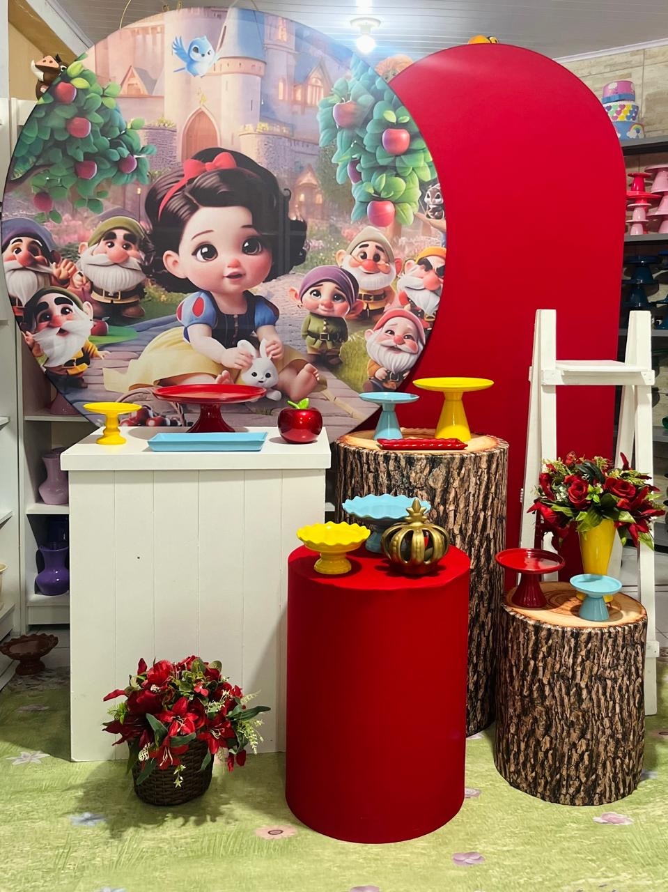 Branca Neve Kit 4 - Pegue e monte da Fada Madrinha decorações 