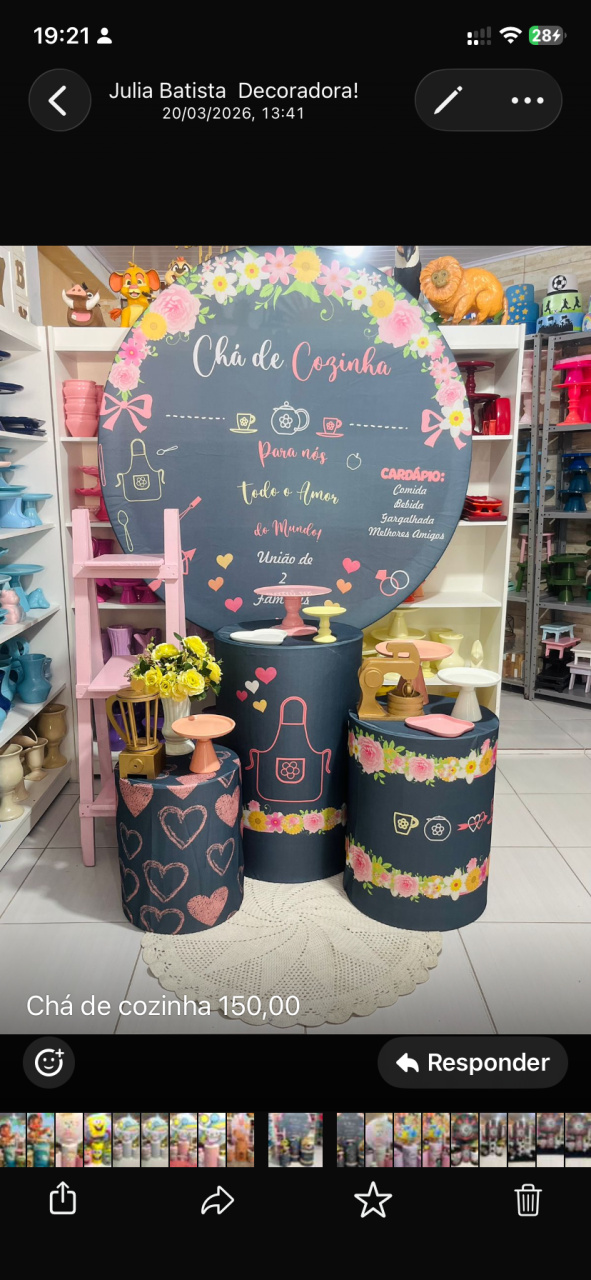 Chá Decozinha 1 - Pegue e monte da Fada Madrinha decorações 