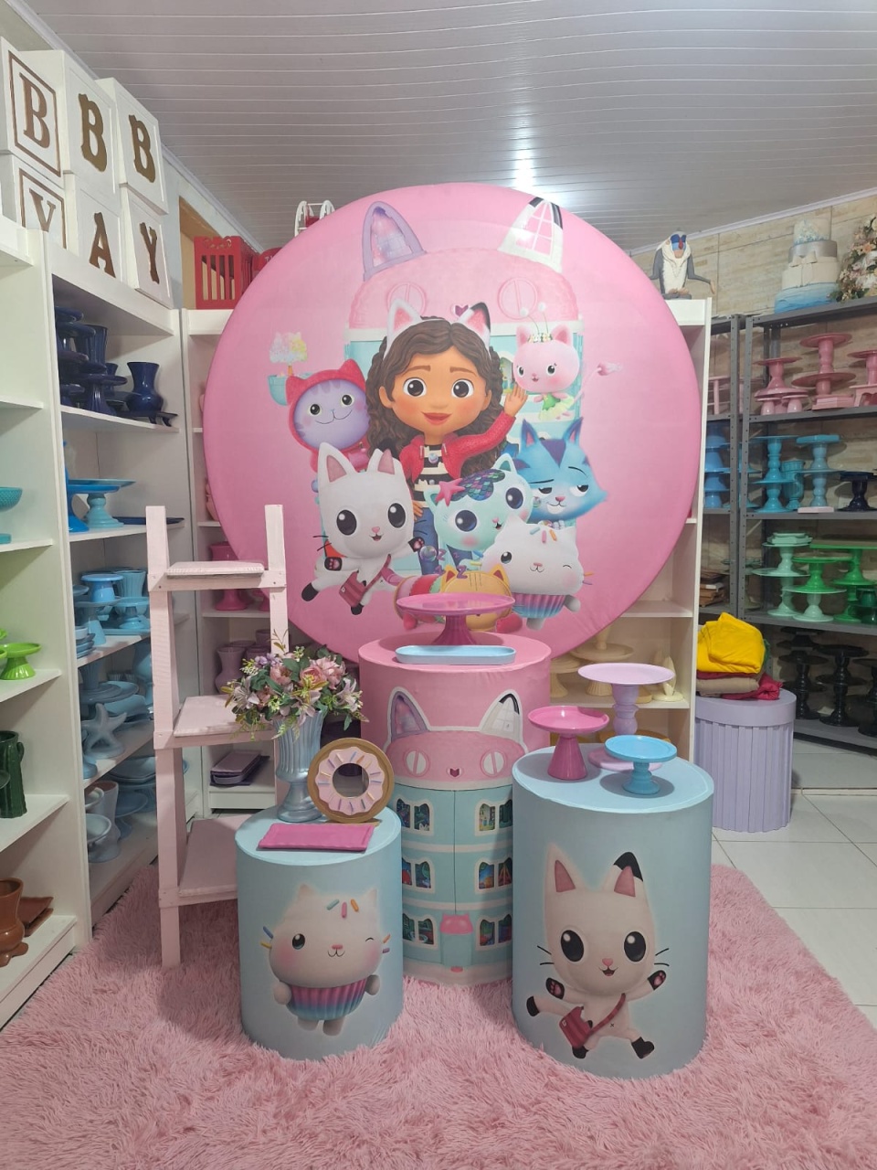 Casa de Gabby Kit 2 - Pegue e monte da Fada Madrinha decorações 