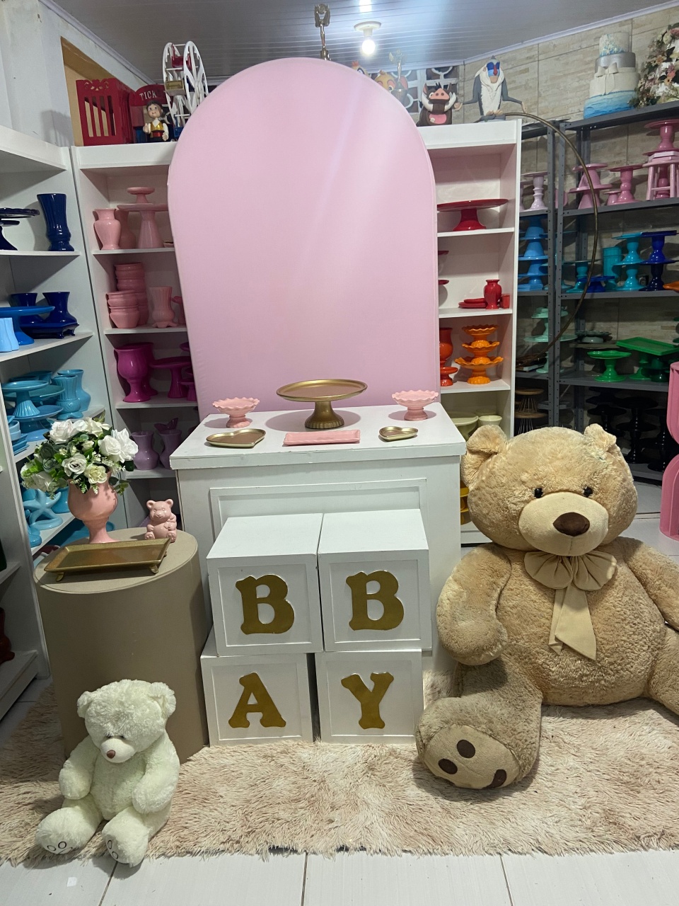 Kit Personalizado  Chá de Bebê Rosa  - Pegue e monte da Fada Madrinha decorações 