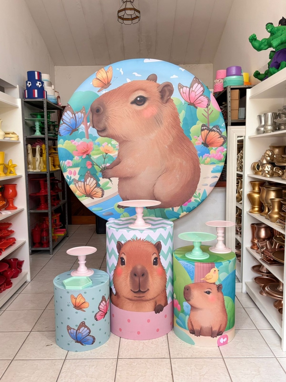 Kit Jardim Capivara - Pegue e monte da Fada Madrinha decorações 