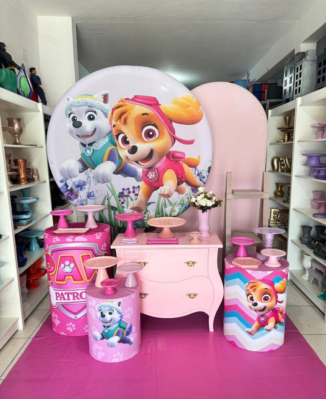 Skye  Everest Patrulha Canina Kit 4  - Pegue e monte da Fada Madrinha decorações 