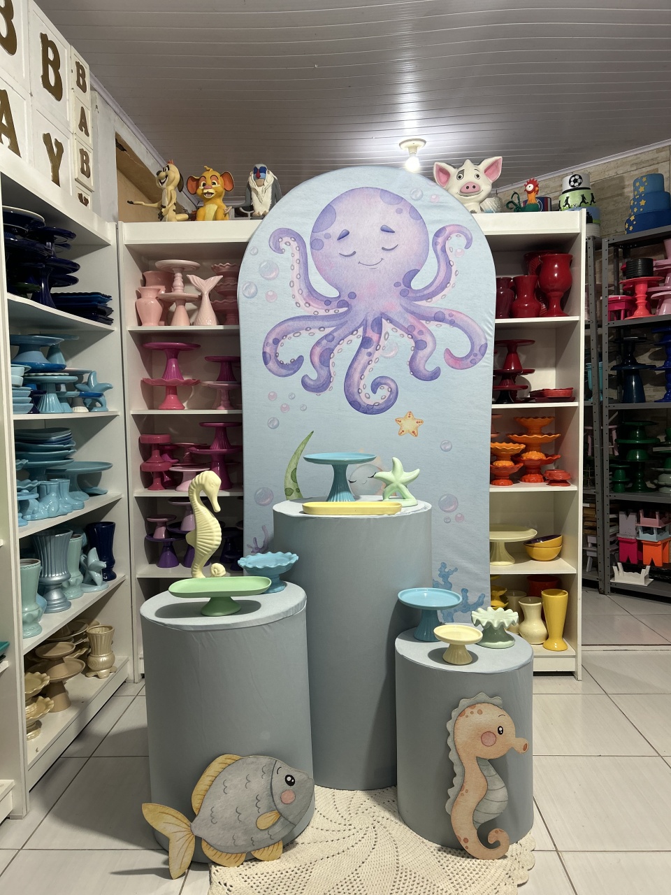 Fundo Do Mar Polvo Kit 3 - Pegue e monte da Fada Madrinha decorações 