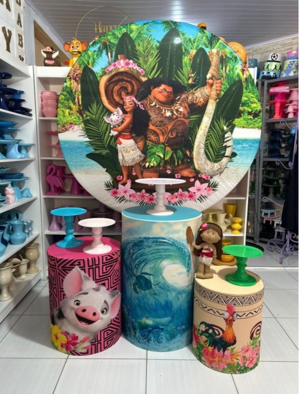 Moana E Maui Kit 1 - Pegue e monte da Fada Madrinha decorações 