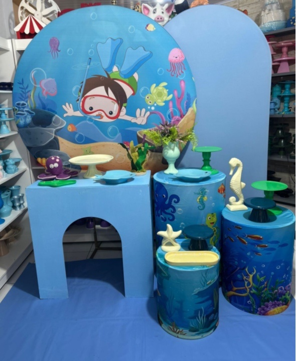 Menino Mergulhador Kit 4 - Pegue e monte da Fada Madrinha decorações 