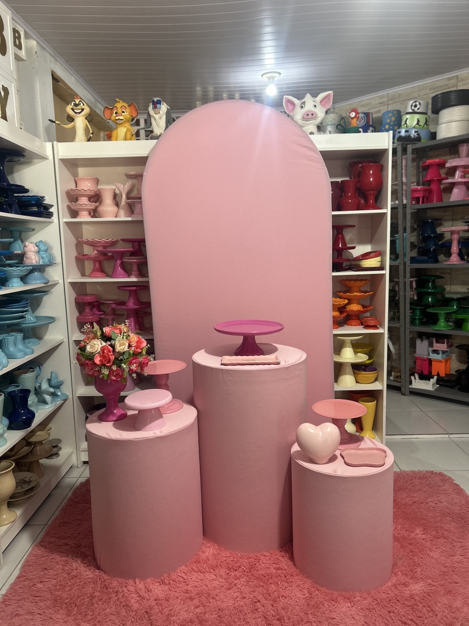 Rosa Kit 3 - Pegue e monte da Fada Madrinha decorações 