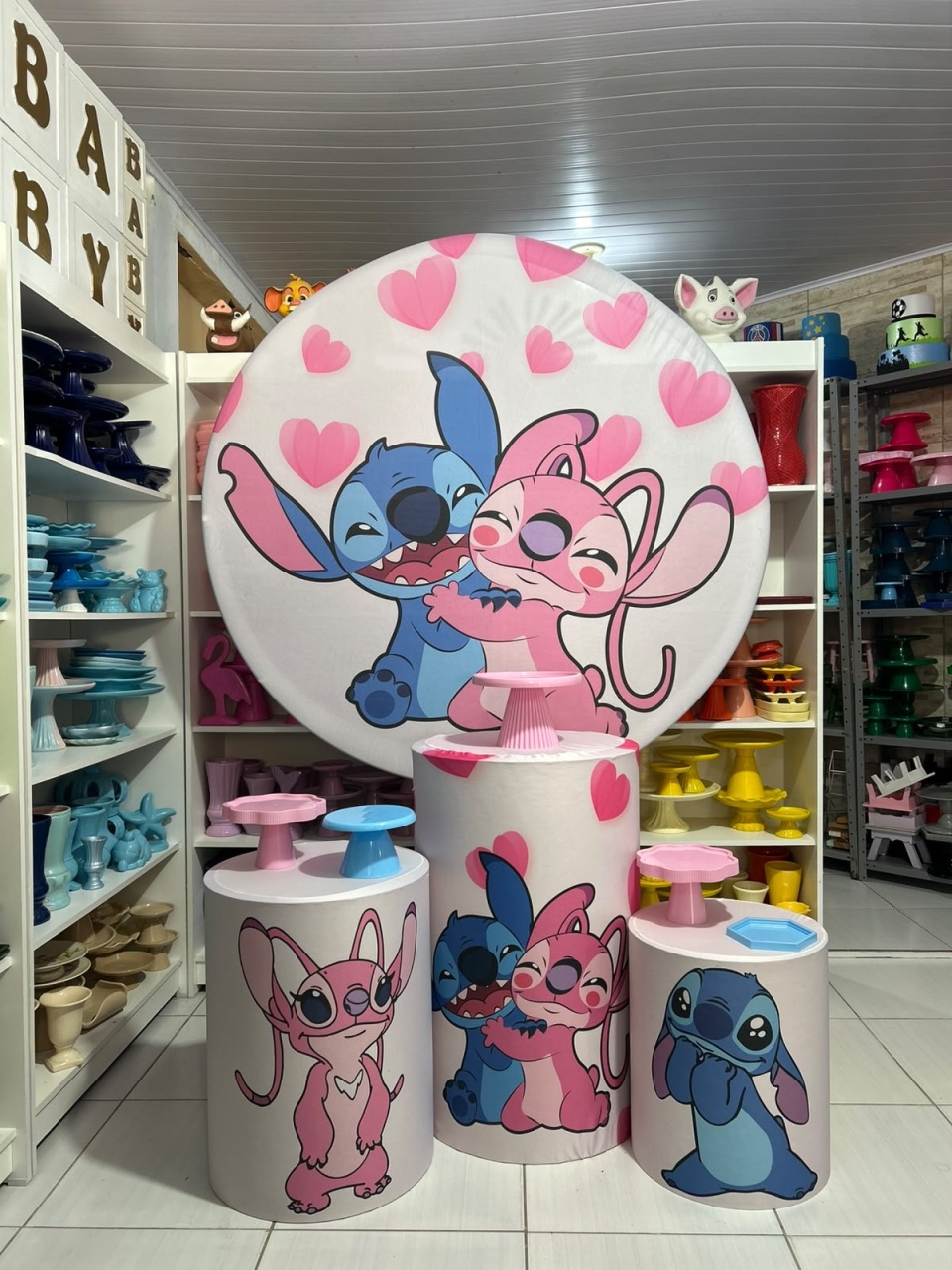 Stitch E Angel Kit 1 - Pegue e monte da Fada Madrinha decorações 