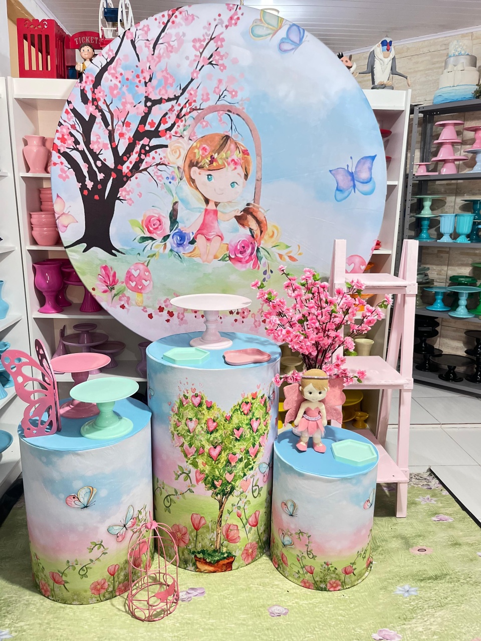Kit Jardim Fadinha  - Pegue e monte da Fada Madrinha decorações 