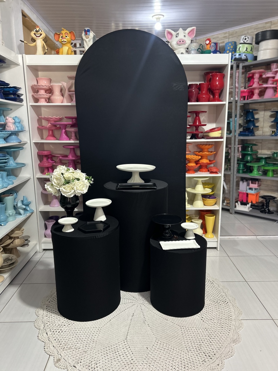 Preto Kit 3 - Pegue e monte da Fada Madrinha decorações 