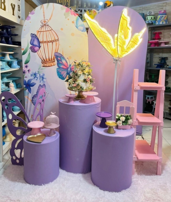 Borboleta Lilás - Pegue e monte da Fada Madrinha decorações 