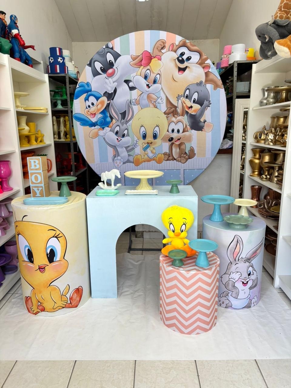 Looney Tunes Menino Kit 3 - Pegue e monte da Fada Madrinha decorações 