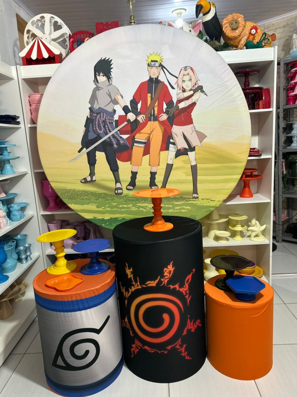 Naruto/Sakura Kit 1 - Pegue e monte da Fada Madrinha decorações 