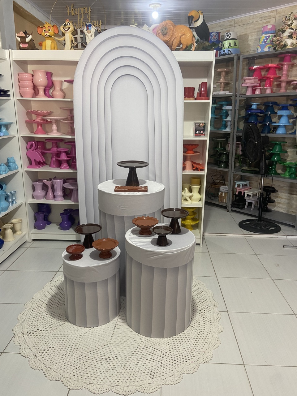 Branco Marron - Pegue e monte da Fada Madrinha decorações 
