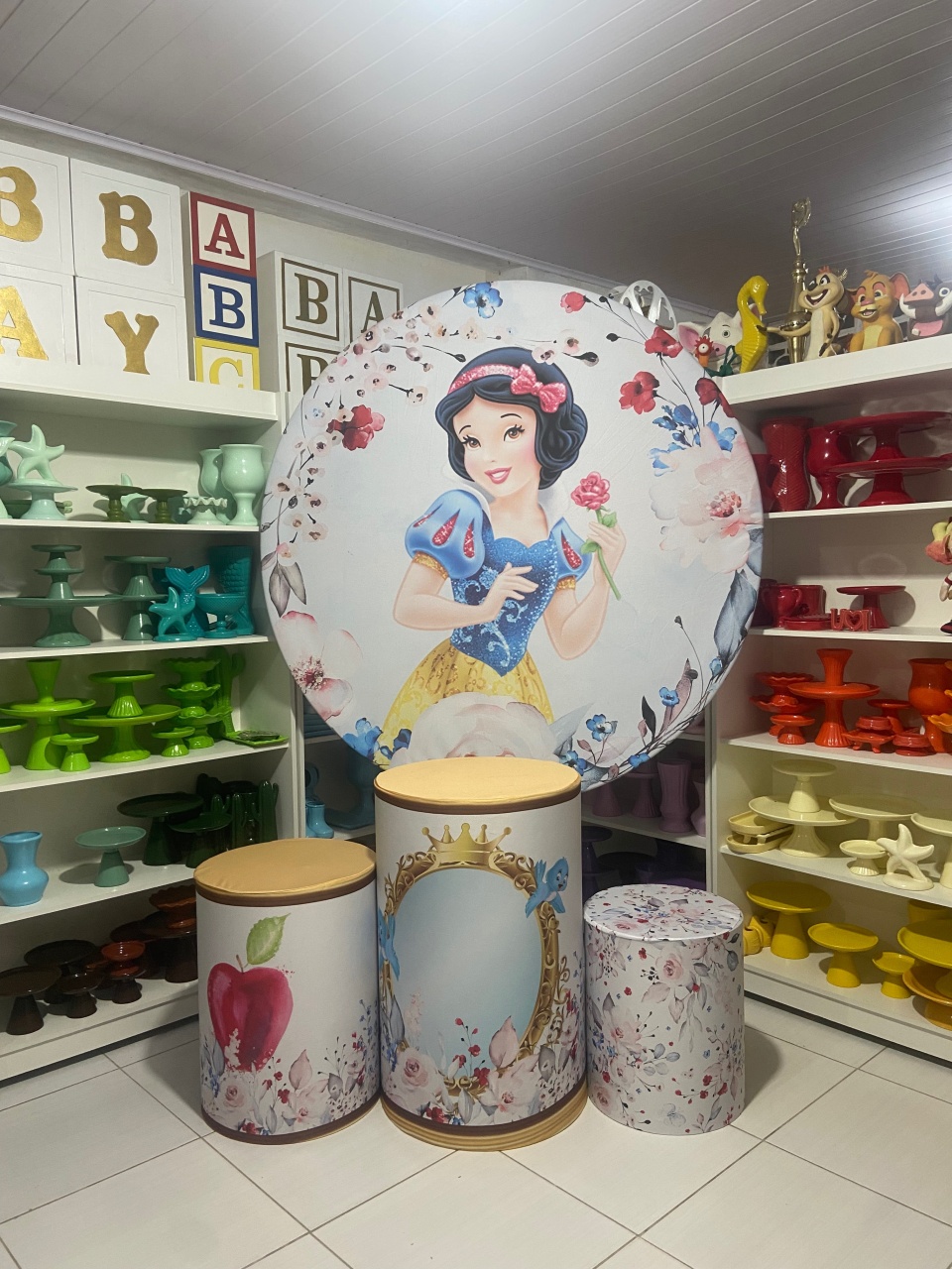 Tecidos - Branca de Neve - Pegue e monte da Fada Madrinha decorações 