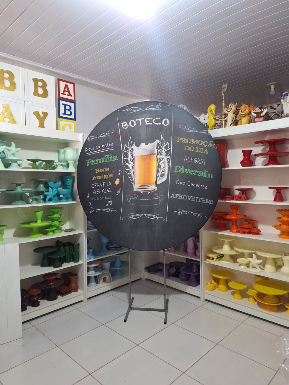 Painel Redondo Boteco  - Pegue e monte da Fada Madrinha decorações 