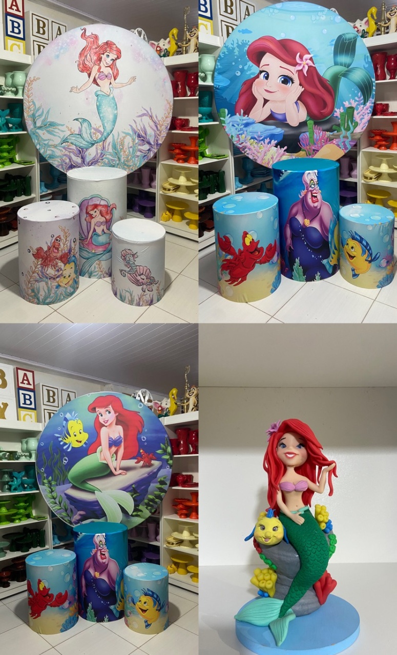 Tecidos - Ariel  - Pegue e monte da Fada Madrinha decorações 