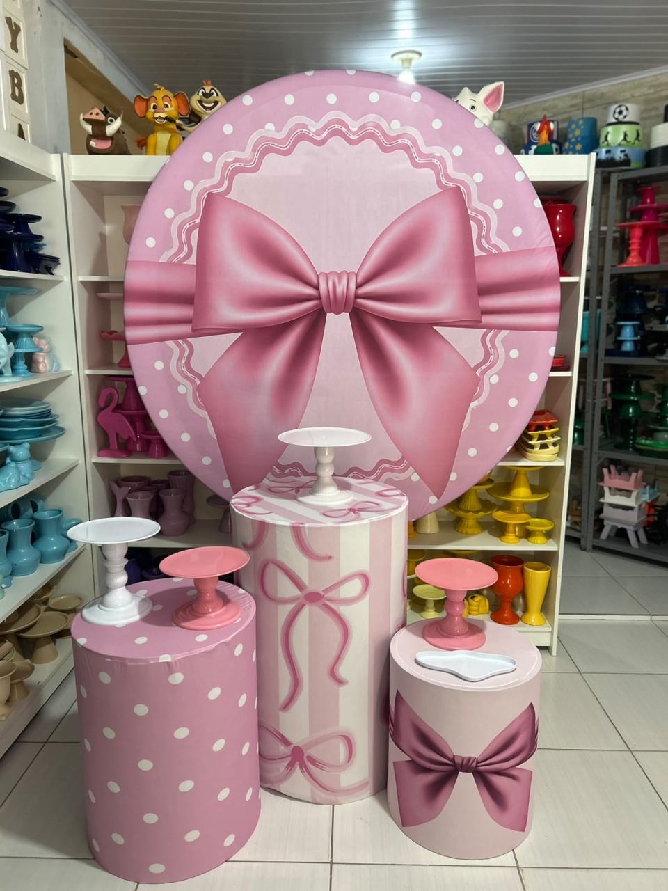 Laço Rosa Kit 1 - Pegue e monte da Fada Madrinha decorações 