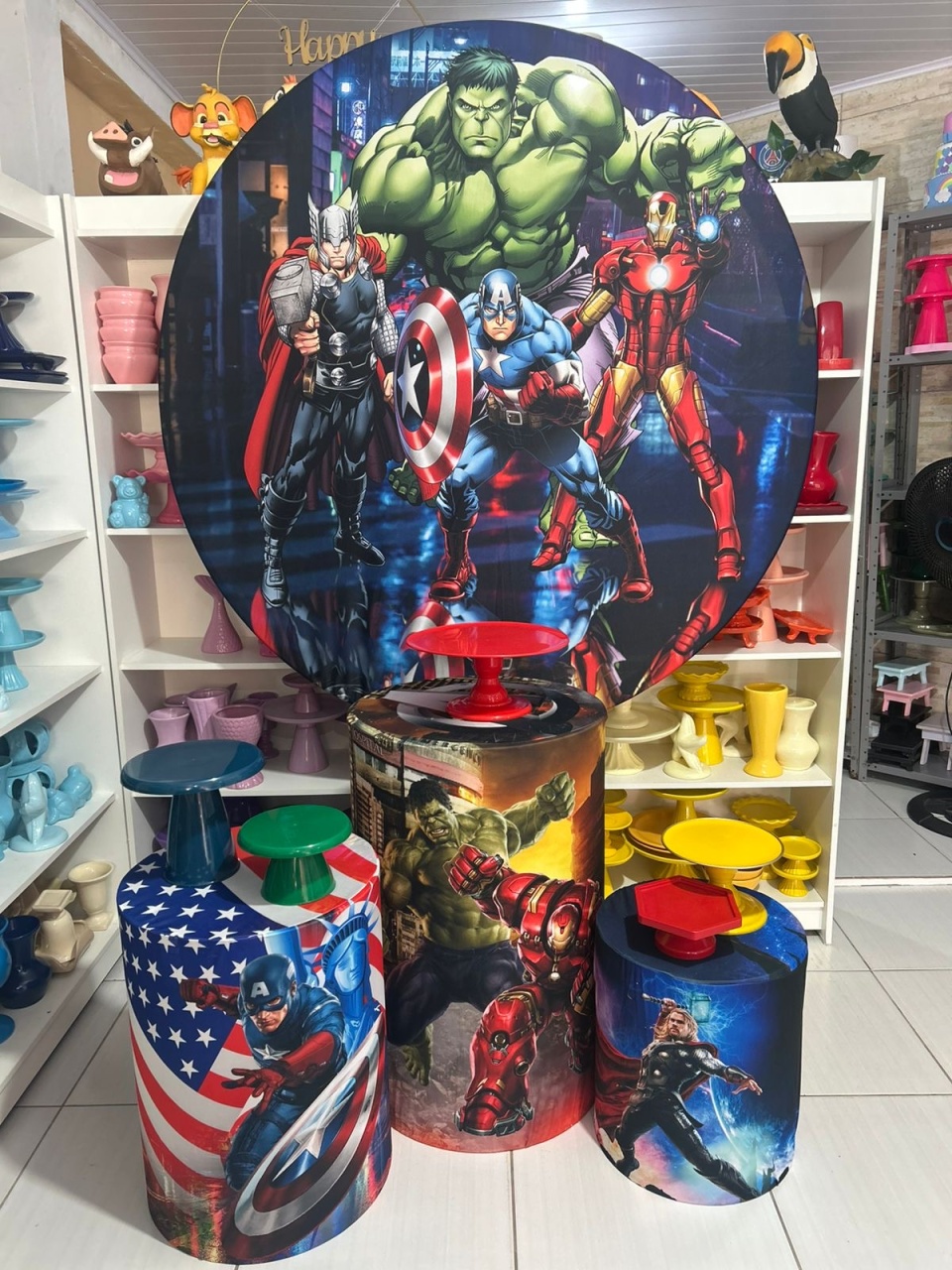 Vingadores  Adulto Kit 1  - Pegue e monte da Fada Madrinha decorações 