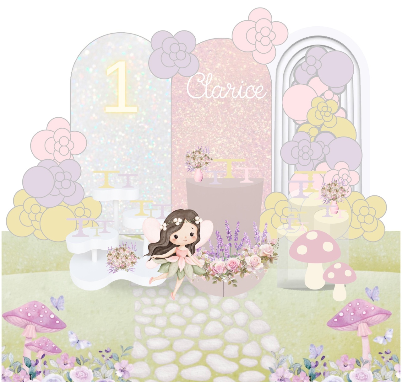 Projetos Fadinha Clarice - Pegue e monte da Fada Madrinha decorações 
