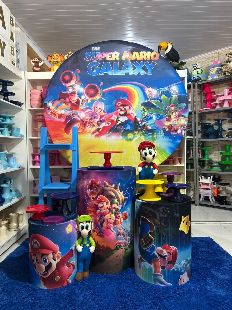 Mario Galaxi Kit 2 - Pegue e monte da Fada Madrinha decorações 