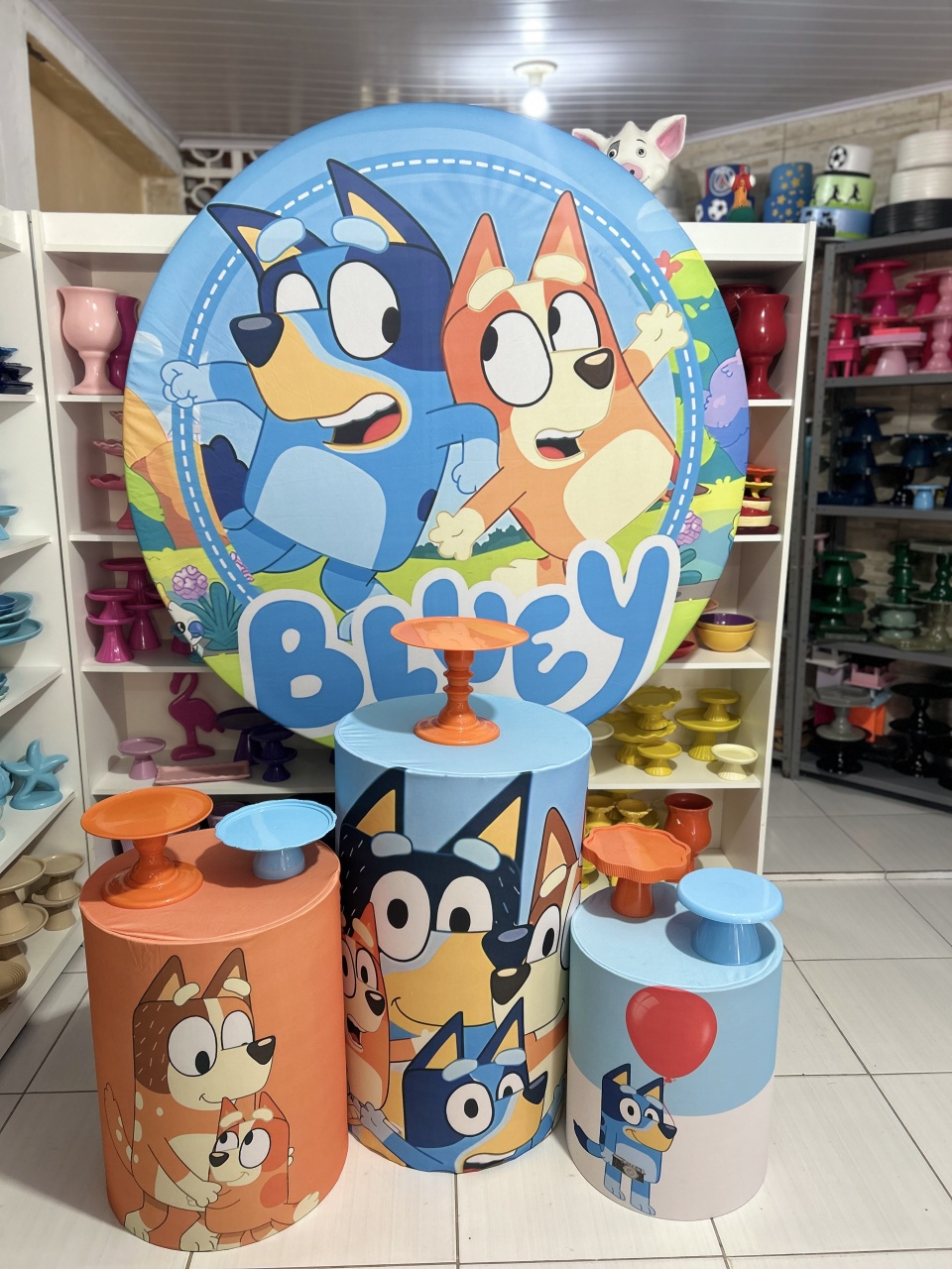 Bluey Kit 1 - Pegue e monte da Fada Madrinha decorações 