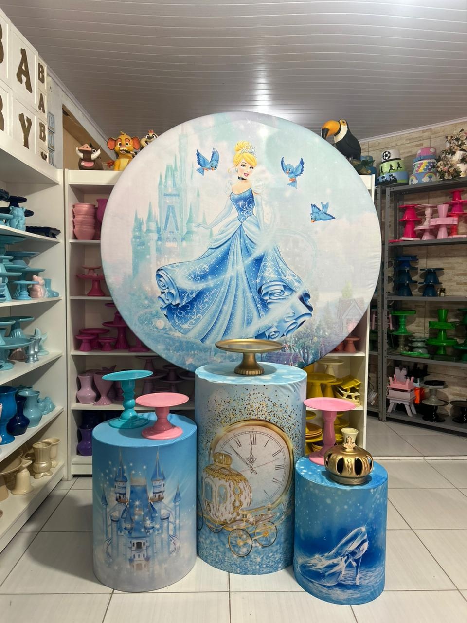 Cinderela Kit 1 - Pegue e monte da Fada Madrinha decorações 
