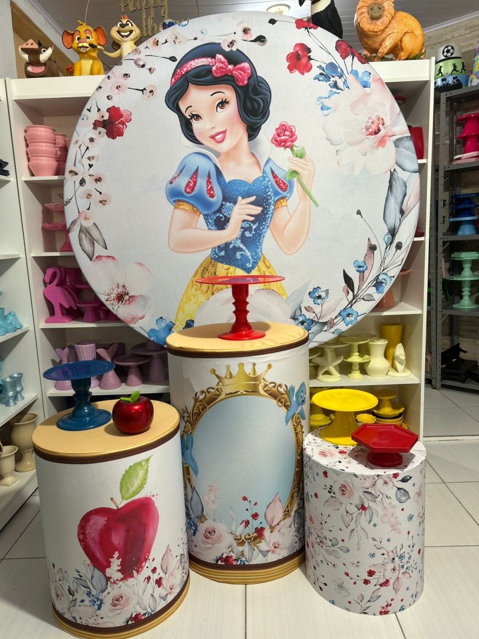 Branca de Neve Kit 1 - Pegue e monte da Fada Madrinha decorações 