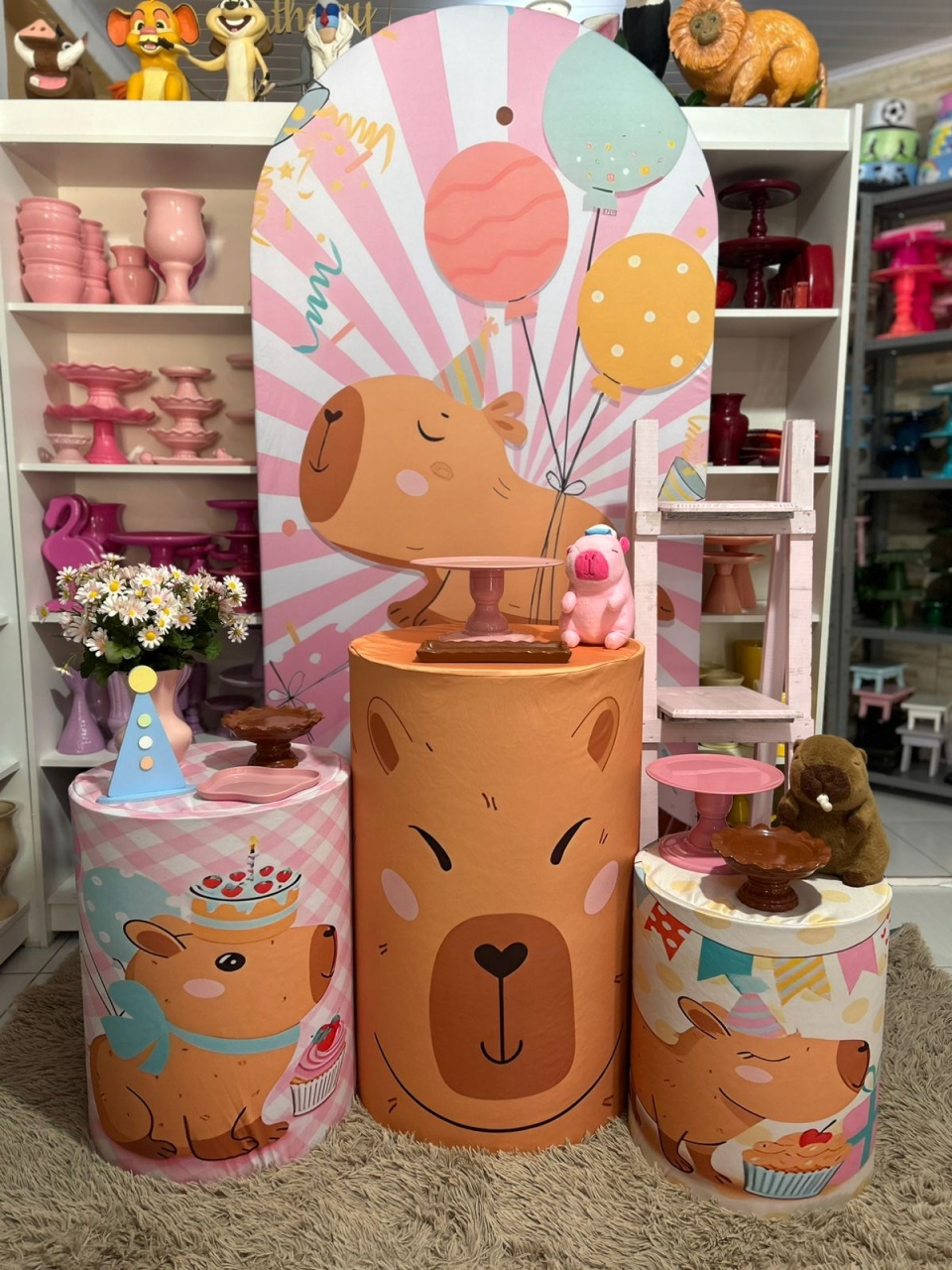 Capivara Party Kit 3 - Pegue e monte da Fada Madrinha decorações 