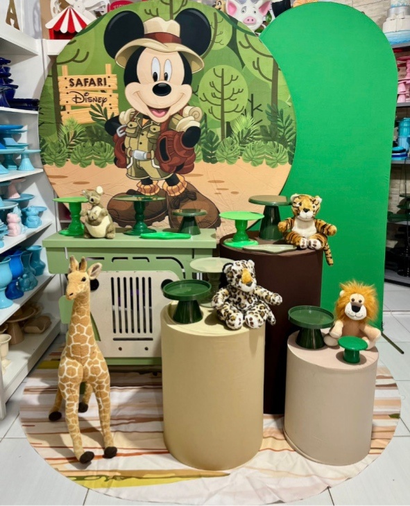 Mickey Safari Kit 3 - Pegue e monte da Fada Madrinha decorações 