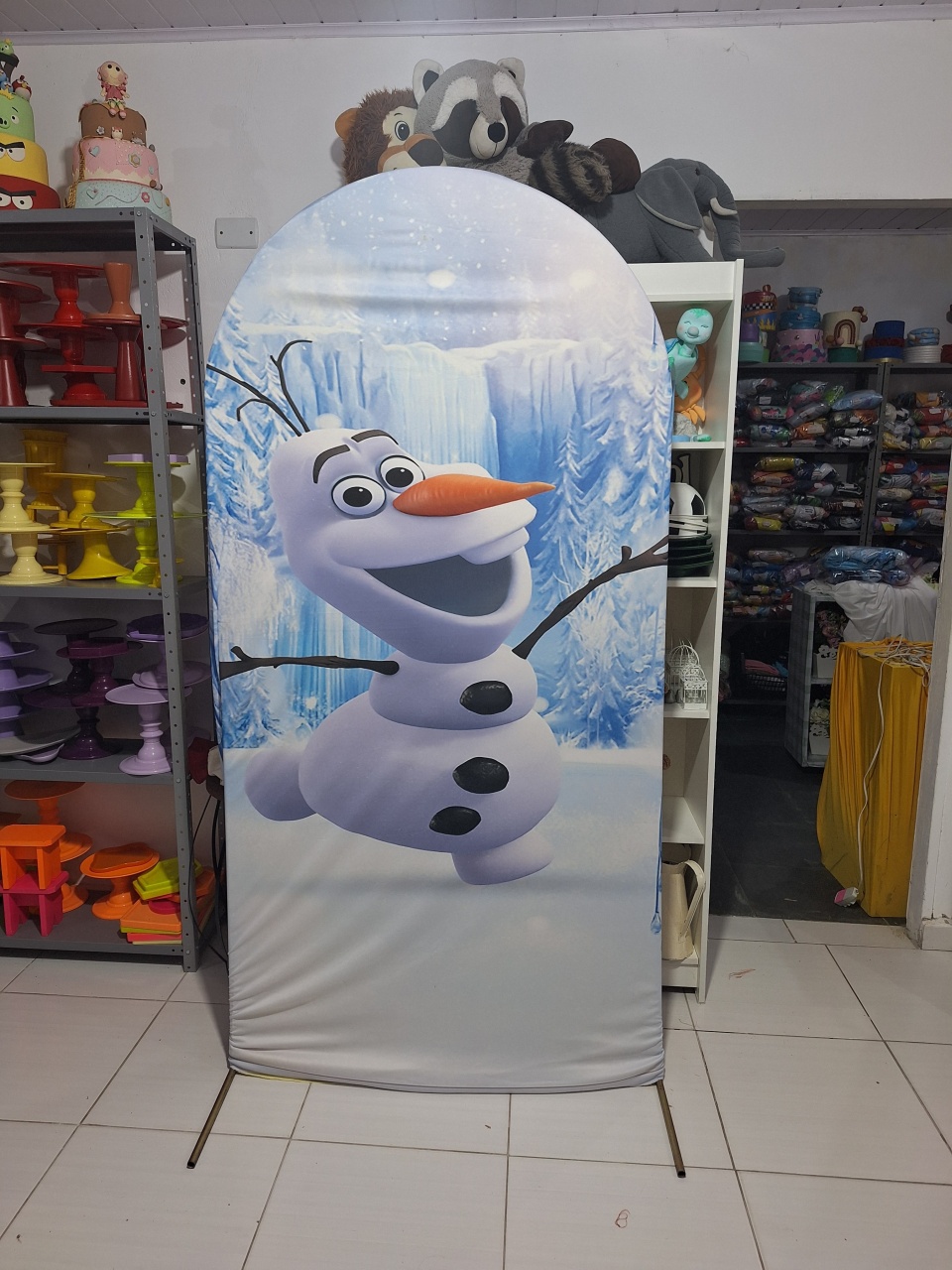Painel Picolé Olaf - Pegue e monte da Fada Madrinha decorações 