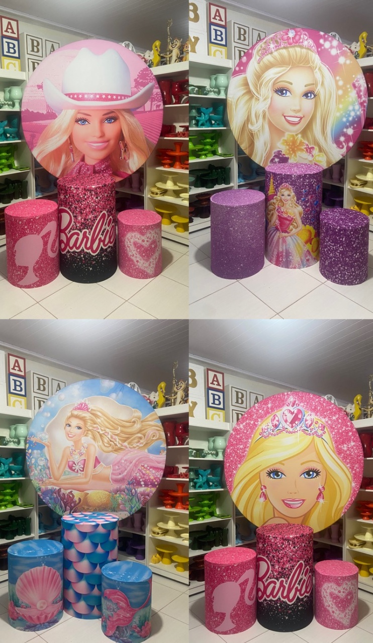 Tecidos- Barbie 2  - Pegue e monte da Fada Madrinha decorações 