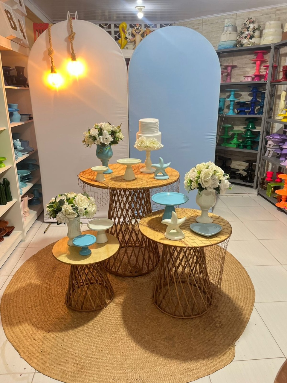 Kit Maré Suave Mesa Vime  - Pegue e monte da Fada Madrinha decorações 