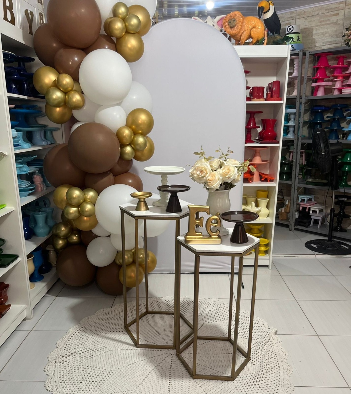 Marron Dourado - Pegue e monte da Fada Madrinha decorações 