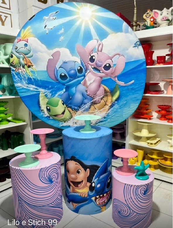 Stitch E Angel - Pegue e monte da Fada Madrinha decorações 