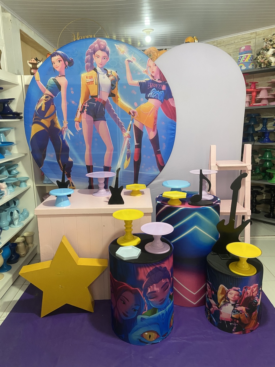 Guerreira Do K Pop Kit 5  - Pegue e monte da Fada Madrinha decorações 