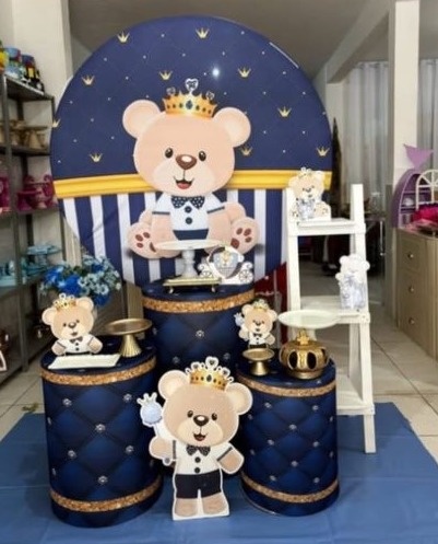 Kit Ursinho Realeza  - Pegue e monte da Fada Madrinha decorações 