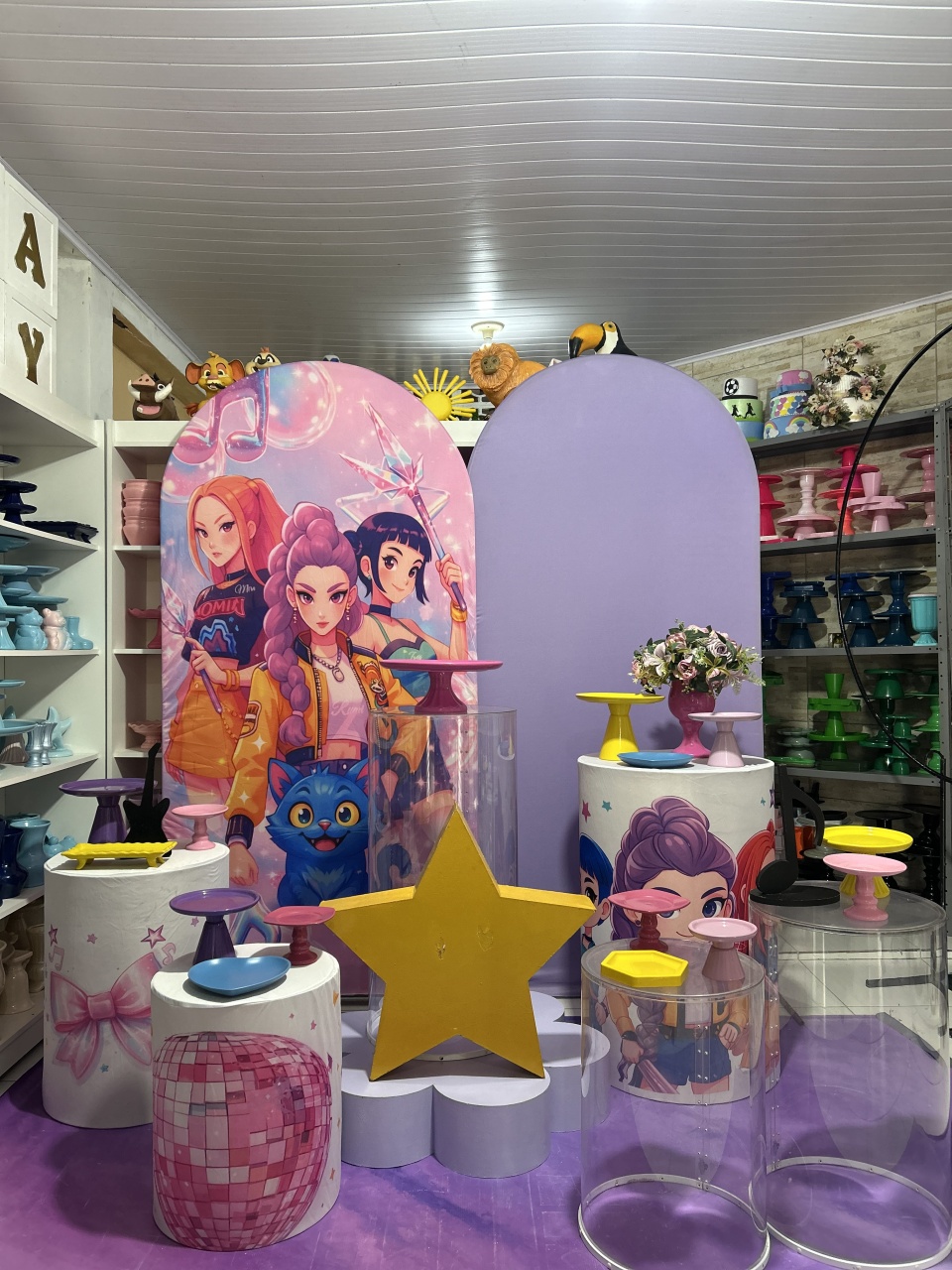 Guerreiras Do Kpop Personalizado - Pegue e monte da Fada Madrinha decorações 