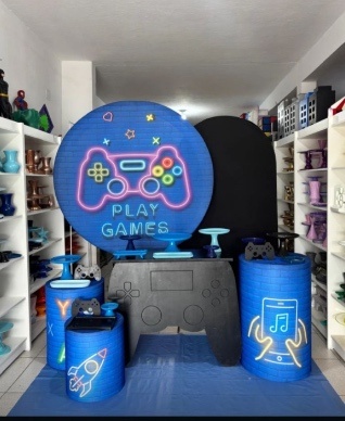 Vídeo Gamer. Kit 4  - Pegue e monte da Fada Madrinha decorações 
