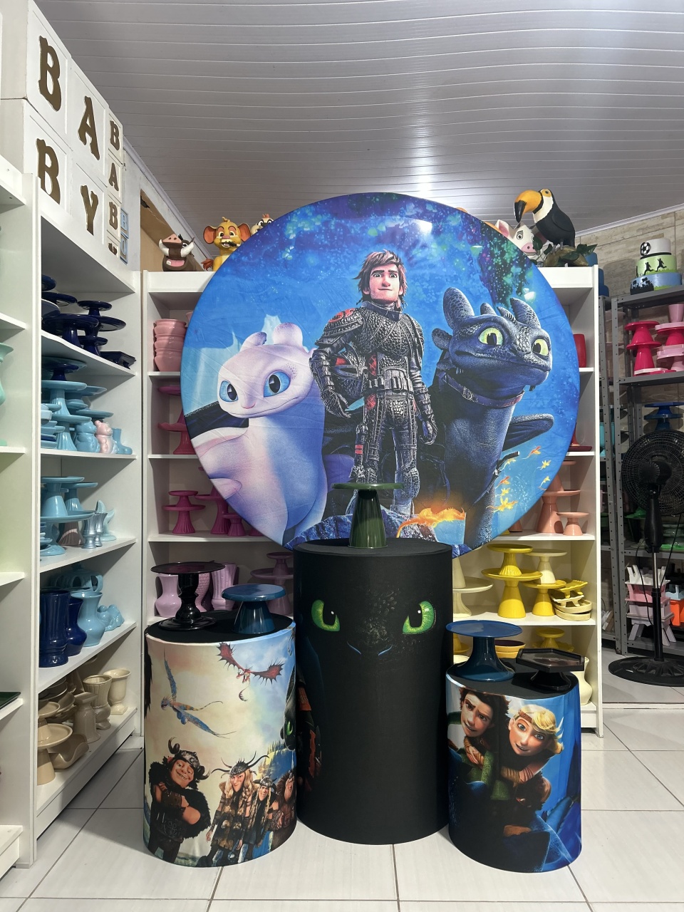 Como Treinar Seu Dragão Kit 1 - Pegue e monte da Fada Madrinha decorações 