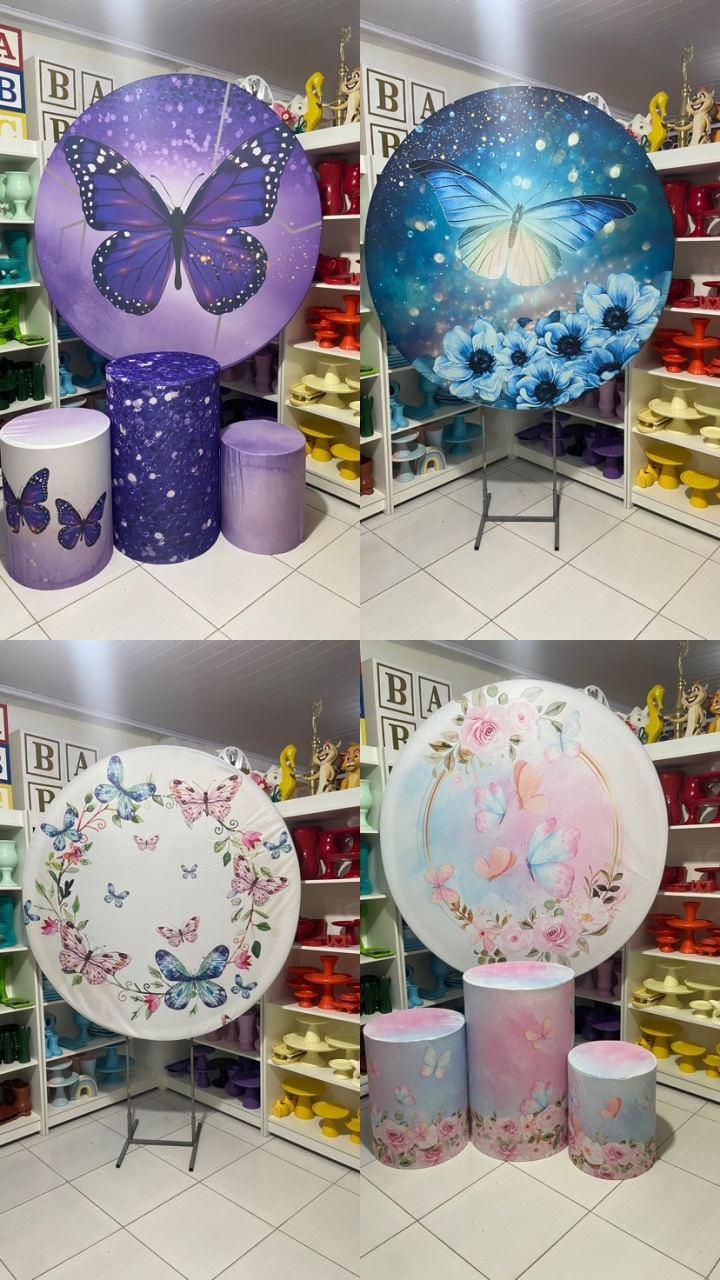 Tecidos -Borboletas - Pegue e monte da Fada Madrinha decorações 