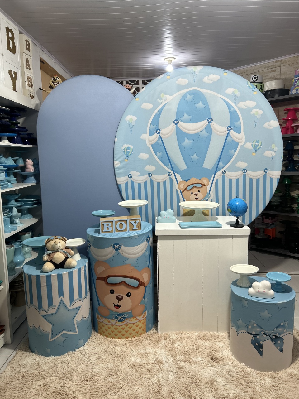 Ursinho Aviador Kit 4 - Pegue e monte da Fada Madrinha decorações 