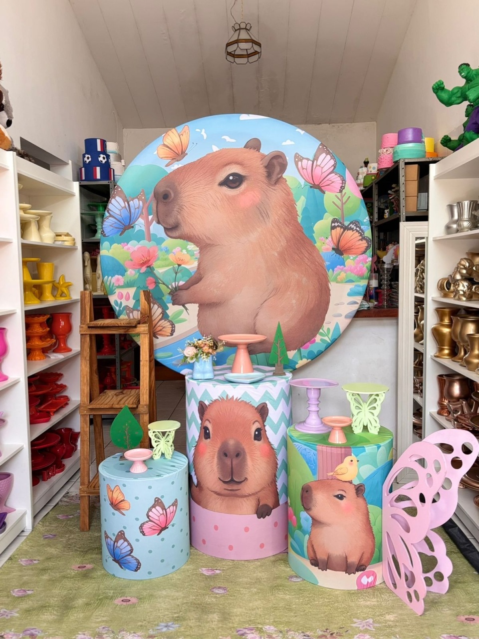 Kit Jardim Capivara - Pegue e monte da Fada Madrinha decorações 