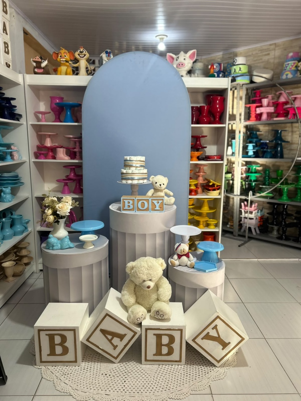 Chá de Bebê Menino Kit 3 - Pegue e monte da Fada Madrinha decorações 