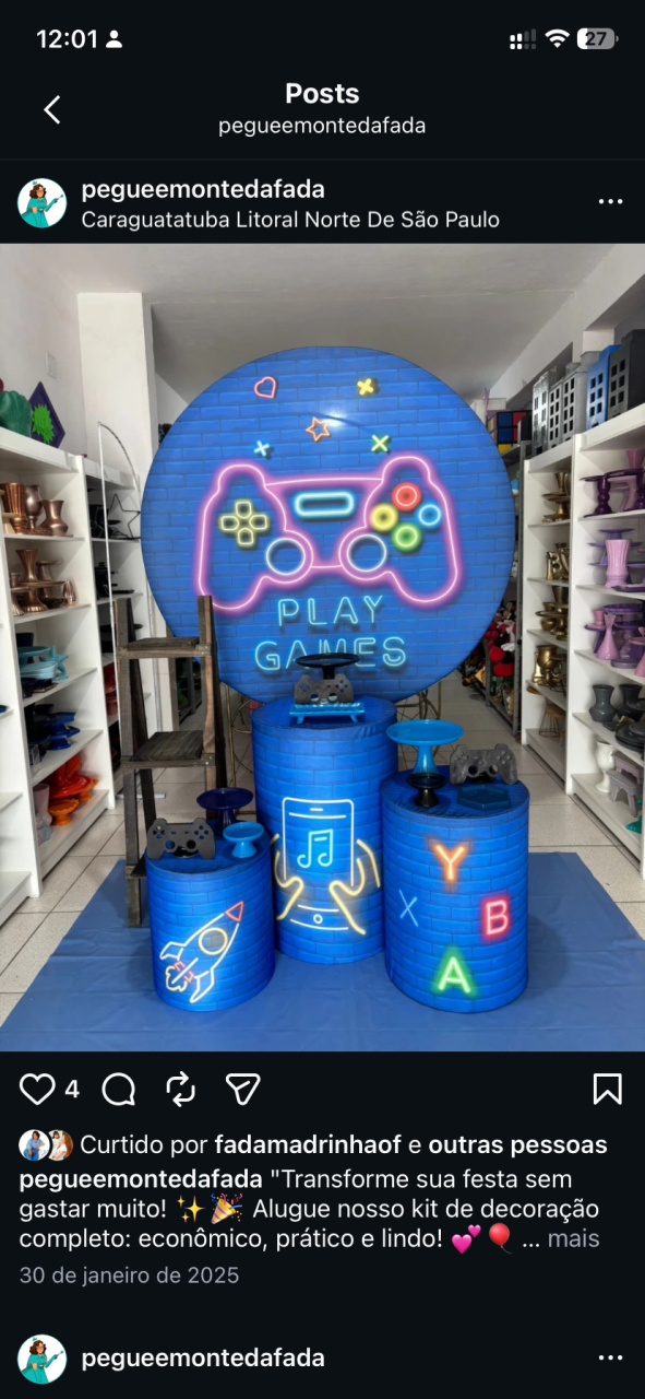Vídeo Game  - Pegue e monte da Fada Madrinha decorações 