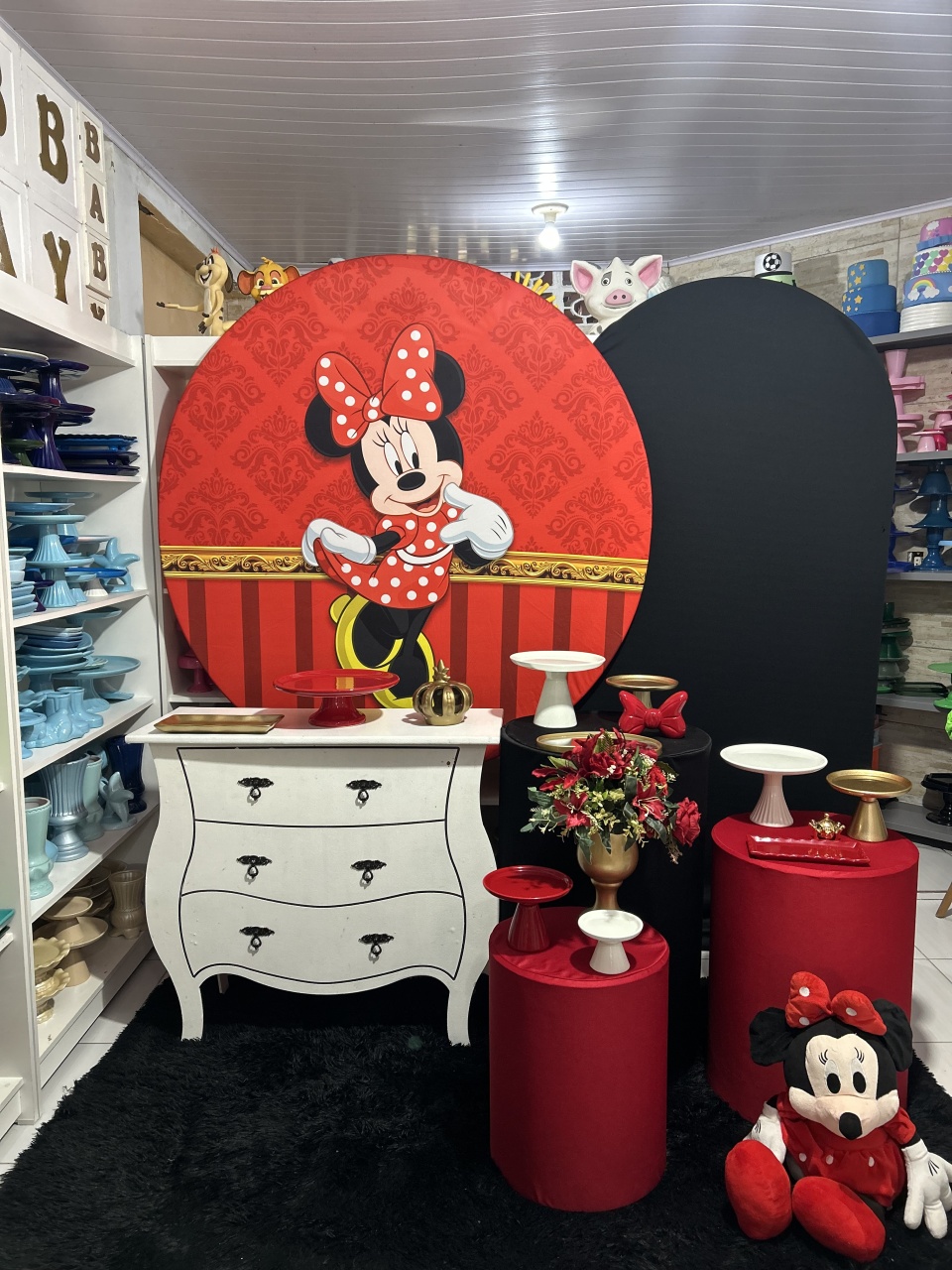 Minnie Realeza Kit 4 - Pegue e monte da Fada Madrinha decorações 